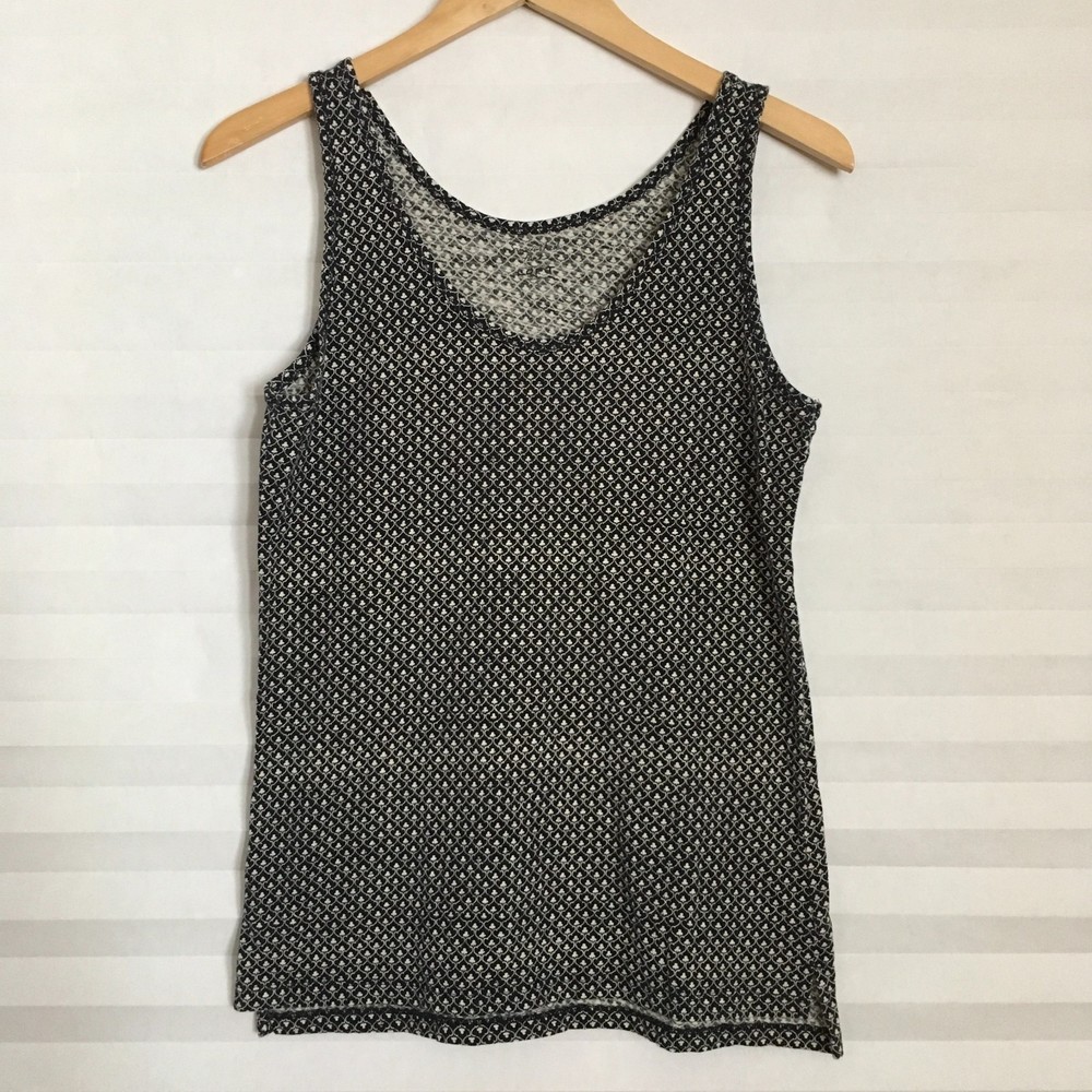 Ann Taylor Loft Womens Sun Washed Tank Top Size S 100% Cotton Black Pull On